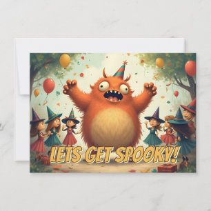 Carte Amusons-nous avec des monstres – Une fête de monst