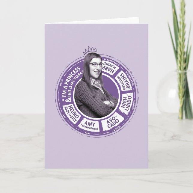 Carte Amy Farrah Fowler - Graphique d'informations (Devant)