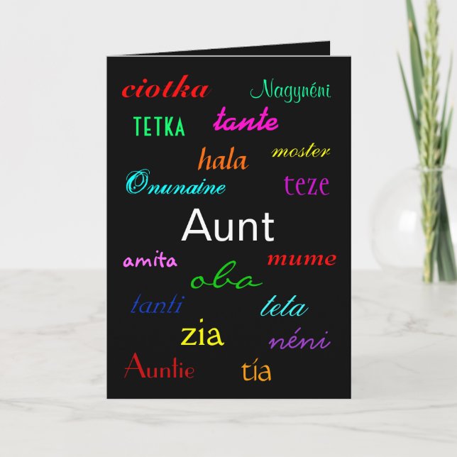 Carte "An Tante's Birthday I" - Personnalisable (Devant)