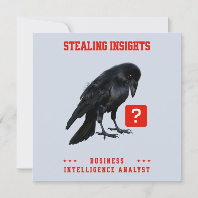 Carte Analyste en intelligence d'affaires Crow (Devant)