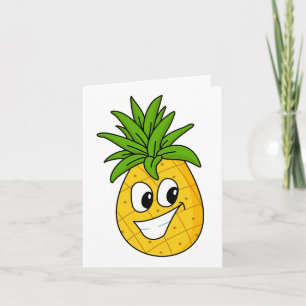 Carte Ananas de dessin animé drôle mignon Usage génériqu