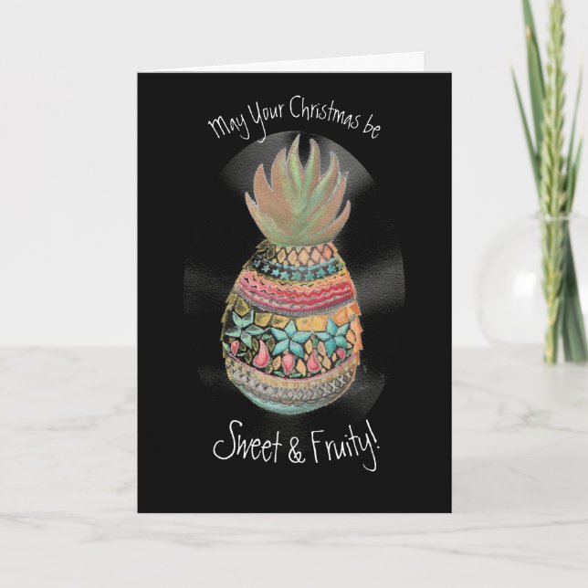 Carte Ananas de Noël (Devant)