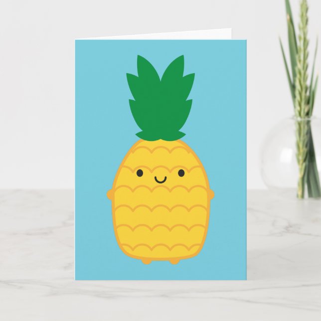 Carte Ananas Kawaii (Devant)