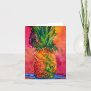Carte Ananas rose chaud