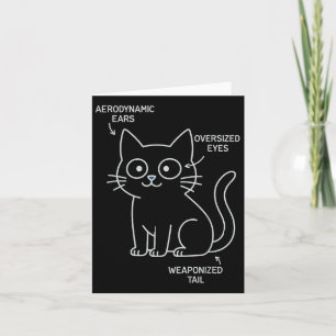 Carte Anatomie drôle d'un plan de chat Ingénieur sarcast
