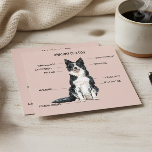 Carte Anatomie d'un chien (Anatomy of a Dog Card)