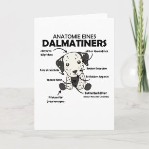 Carte Anatomie D'Un Chien Doux Dalmatien Chien Drôle Chi