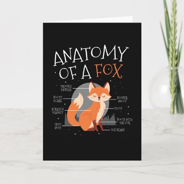 Carte Anatomie D'Une Forêt De Fox Mmite Fox Animal (Devant)