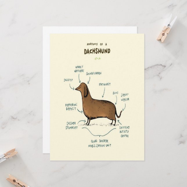 Carte Anatomy | Dog lovers (Devant/Arrière en situation)