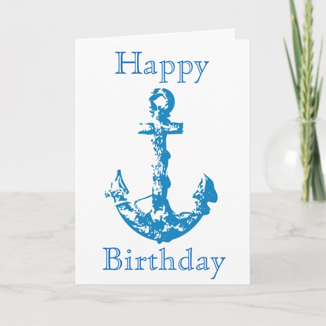 Carte Anchor design birthday (Devant)