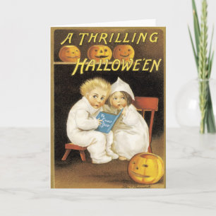 Carte Ancien Halloween Ghost Story Enfants