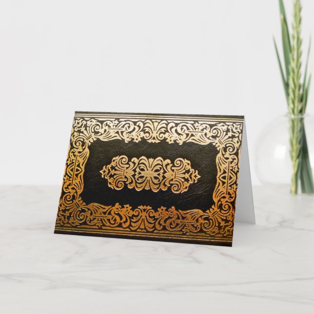 Carte Ancienne couverture de livre en cuir (Devant)