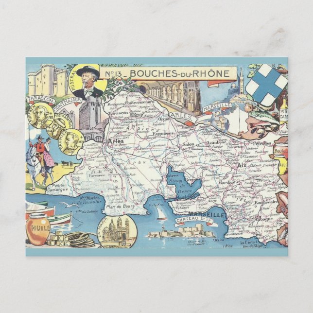 Carte ancienne de la Provence France (Devant)