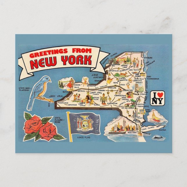 Carte ancienne de New York  (Devant)