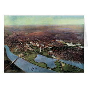 Carte ancienne de Washington DC et de la rivière P