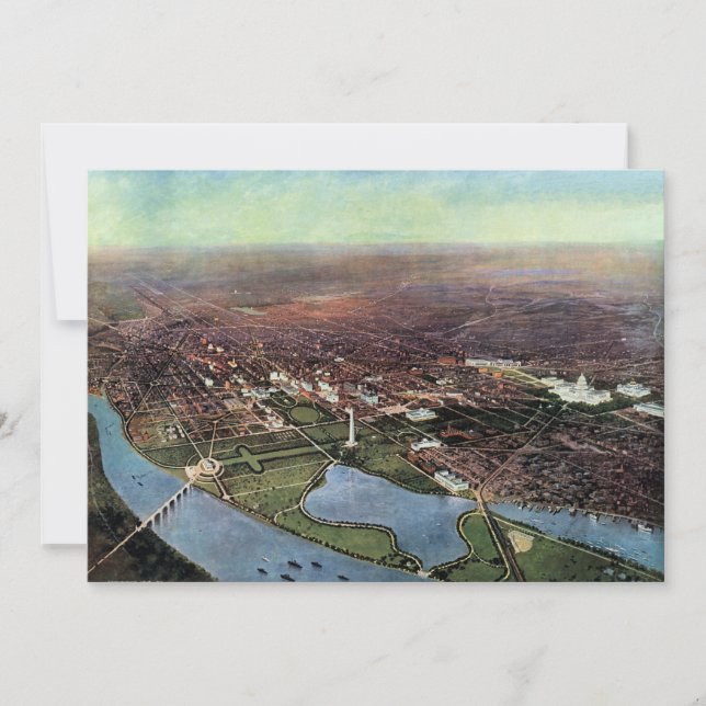 Carte ancienne de Washington DC et de la rivière P (Devant)