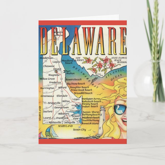 Carte ancienne du Delaware  (Devant)