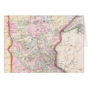 Carte ancienne du Minnesota (1864)