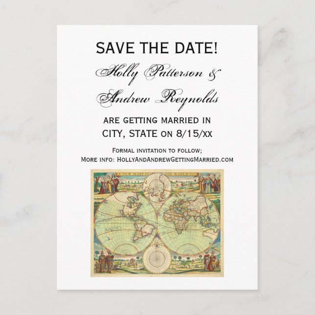 Carte ancienne du monde #4 (Devant)