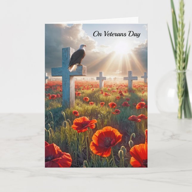 Carte Anciens Combattants Jour Aigle Balle Sur Croix Mil (Devant)