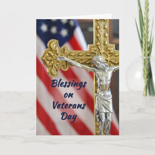 Carte Anciens Combattants Jour Patriotique Religieux Cro (Devant)