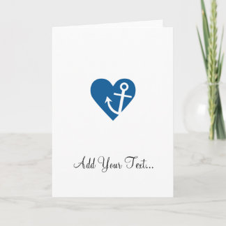 Carte Ancre avec coeur