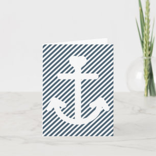 Carte Ancre blanche marine Blancs blancs rayures blanche