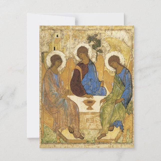 Carte Andrei Rublev Iconique Trinity Angels Abraham Bibl (Devant)