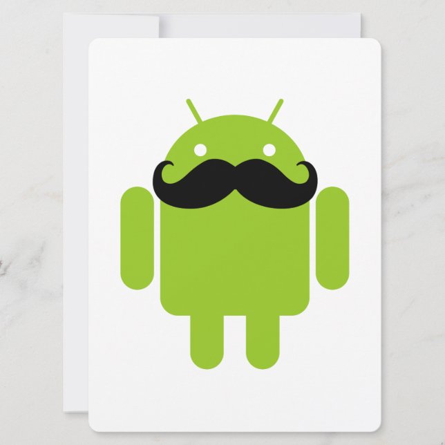 Carte Android Robot Moustache (Devant)