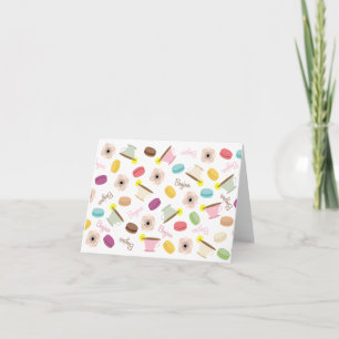 Carte Anémones et TeacupsNotecard de Macarons de