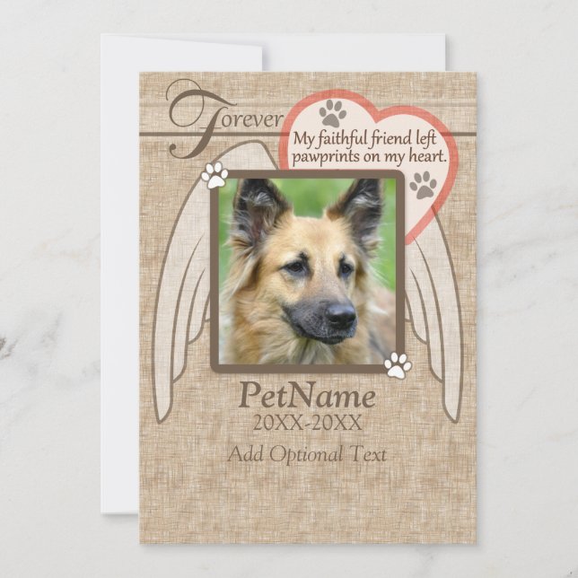 Carte Ange aimée pour toujours aimée ailes animal Sympat (Devant)