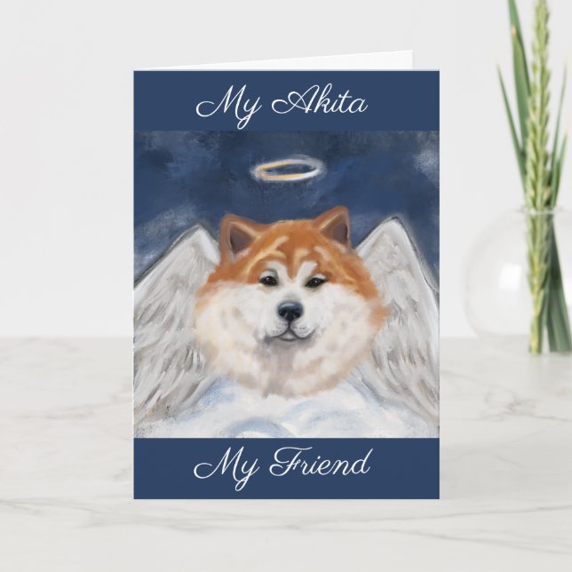 Carte ange Akita (Devant)