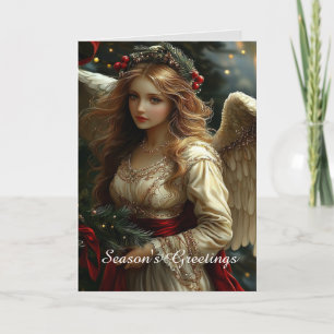 Carte Ange avec Red Sash Noël