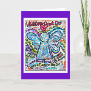 Carte Ange Cancer colorée