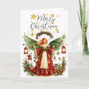 Carte Ange de Noël & cadeaux de Noël