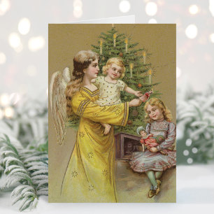 Carte Ange de Noël Vintage