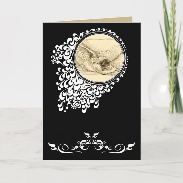 Carte Ange gardien | Condoléances (Devant)
