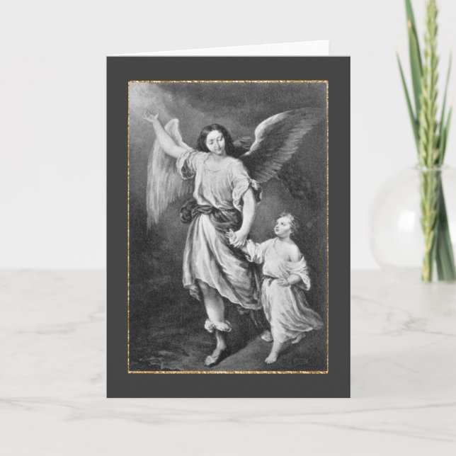 Carte Ange Gardien Et Enfant (Devant)