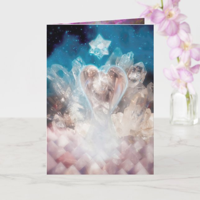 CARTE ANGE REPOSANT LES SEMENCES DE L'AMOUR (Orchidée)