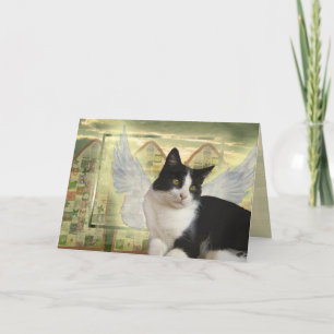 Carte Angel Chat   Avec une profonde sympathie
