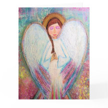 Carte Angel colorée vide à l'intérieur