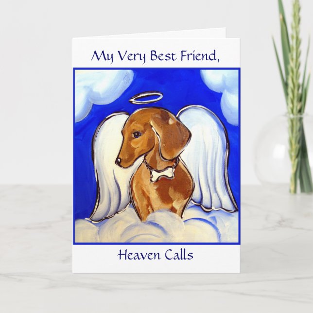Carte Angel Dachshund (Devant)