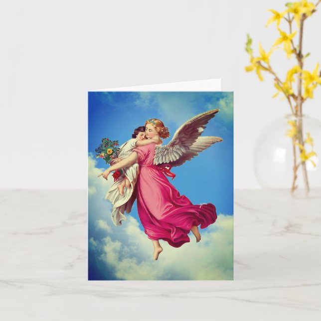 Carte Angel Et Note Enfant Du Gardien (Fleur jaune)