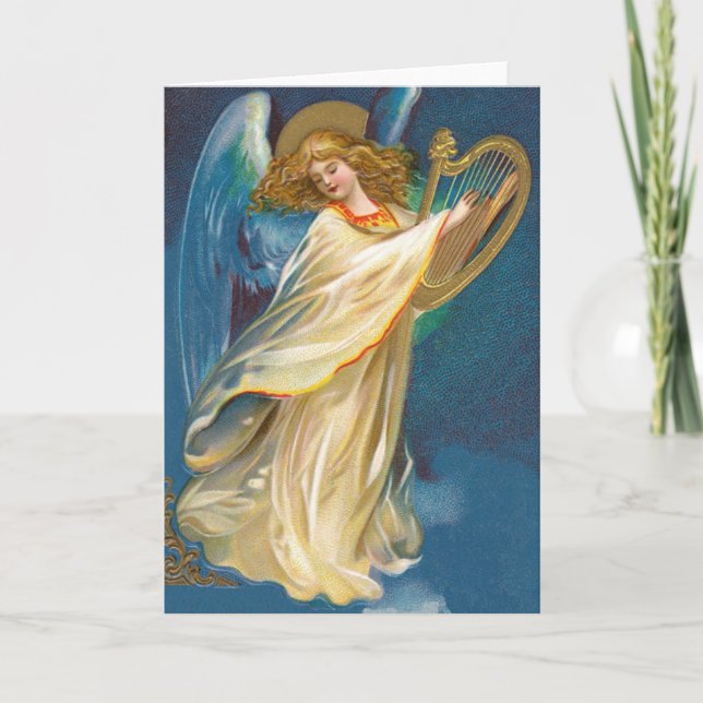 Carte Angel Jouant De La Musique Sur Une Harpe (Devant)