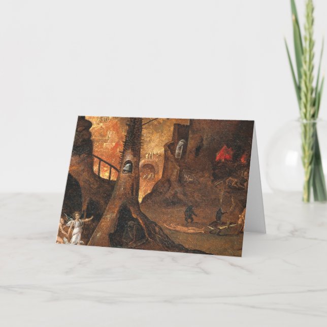 Carte Angel Menant Une Âme En Enfer Par Hieronymus Bosch (Devant)