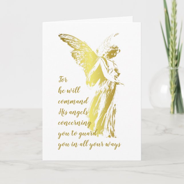 Carte Angel Penser à vous et dire une prière Chemo (Devant)