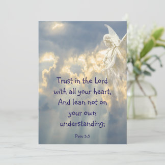 Carte  Angel Trust in the Lord Quote Inspirational