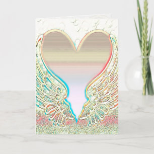 Carte Angel Wings and Heart Graphic Arts Card