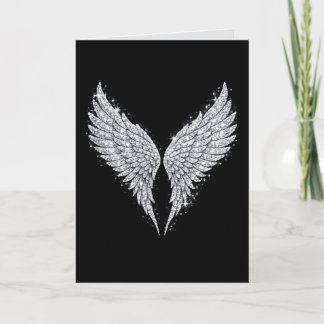 Carte Angel Wings Sparkly and Wild