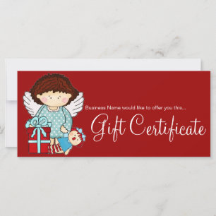Carte Angelica Love Christmas Holiday Certificat cadeau